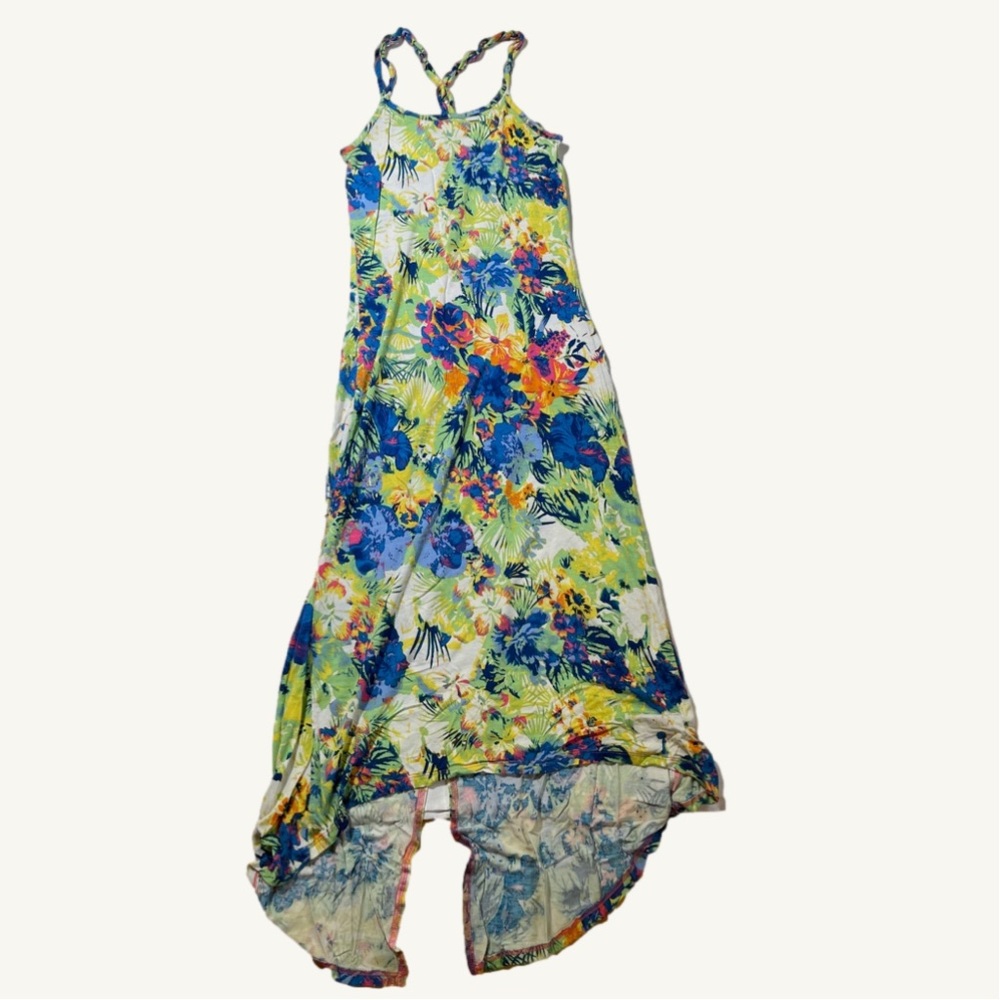 Jessica Simpson Loretta T-Back Maxi Dress Mariana Paradise Floral Size XS